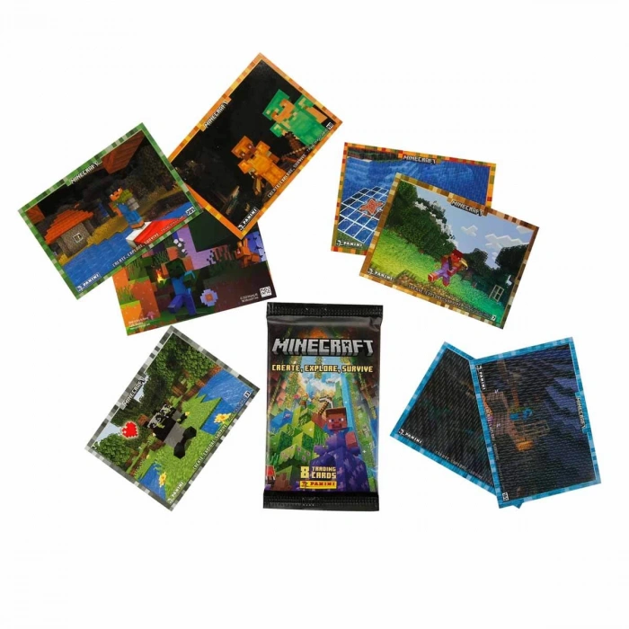 Orijinal Minecraft Treadin Card (3 Paket) - Minecraft Oyun Kartları - Minecraft Koleksiyonluk Kartı Minecraft Kart