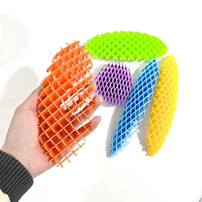 Orijinal Morf Flexi Fidget Stres Oyuncağı Worm fidget Stres Giderici Solucan Stres Yay - Kırmızı