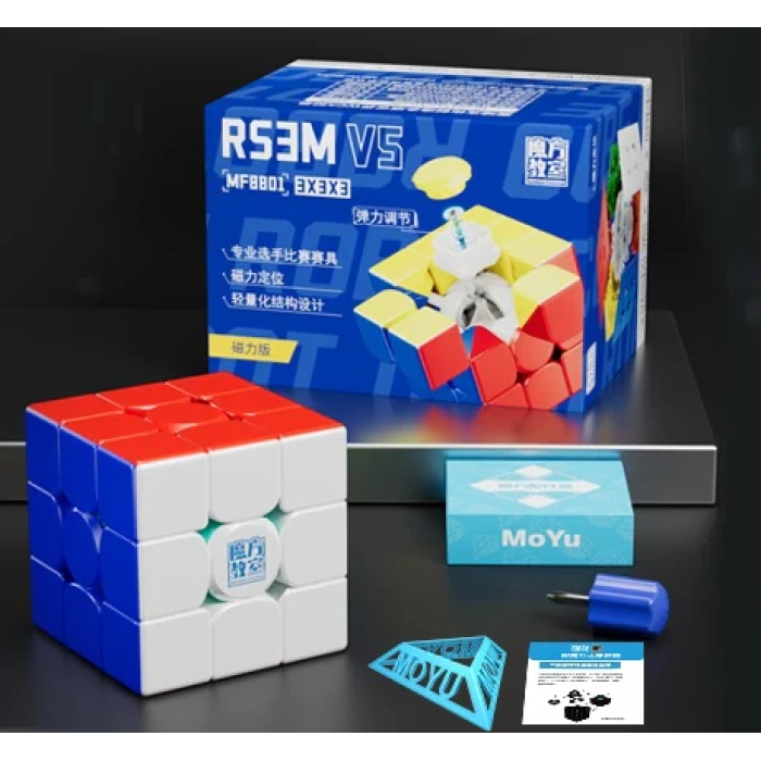 Orijinal MoYu 3x3 RS3M Manyetik Çift Modülasyon Küp - Moyu Speed Cube - Moyu RS3M 3x3 Zeka Küpü - Zeka Küpü - Magnetic Cube