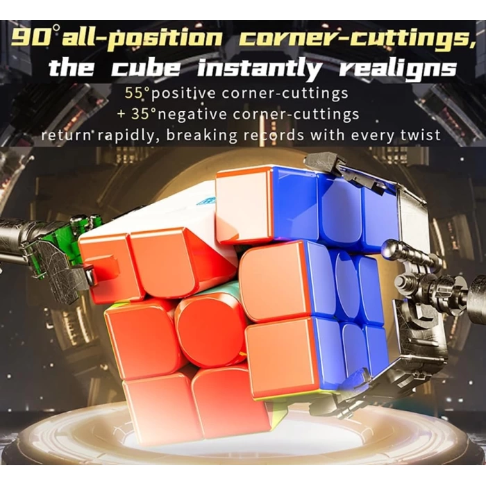Orijinal MoYu 3x3 RS3M Manyetik Çift Modülasyon Küp - Moyu Speed Cube - Moyu RS3M 3x3 Zeka Küpü - Zeka Küpü - Magnetic Cube
