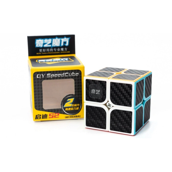 Orijinal MoYu Fiber Karbon 2x2 Küp - Moyu Speed Cube - Moyu Fiber Karbon 2x2 Zeka Küpü - Zeka Küpü - Rubik Küp