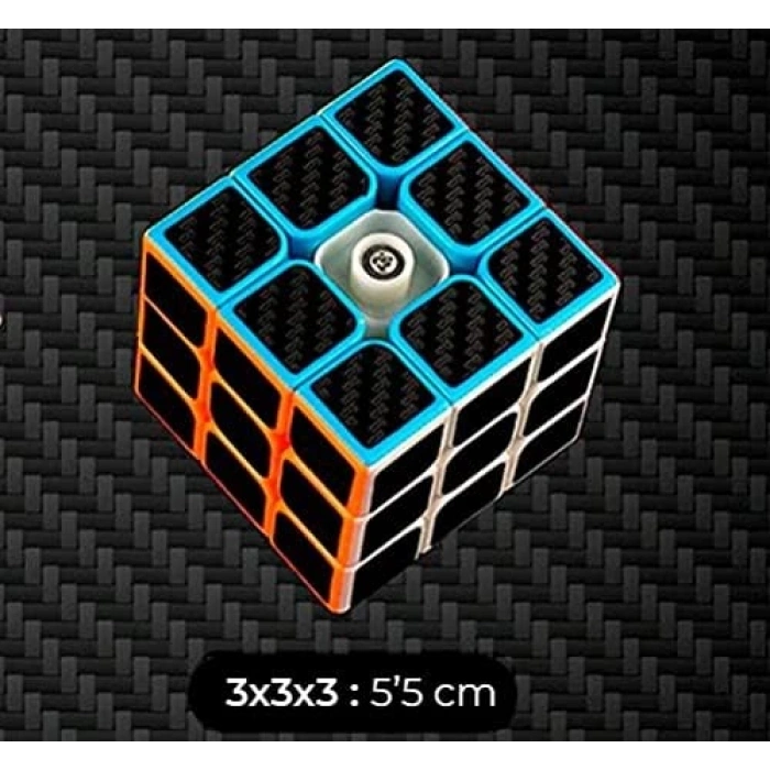 Orijinal MoYu Fiber Karbon 3x3 Küp - Moyu Speed Cube - Moyu Fiber Karbon 3x3 Zeka Küpü - Zeka Küpü - Rubik Küp