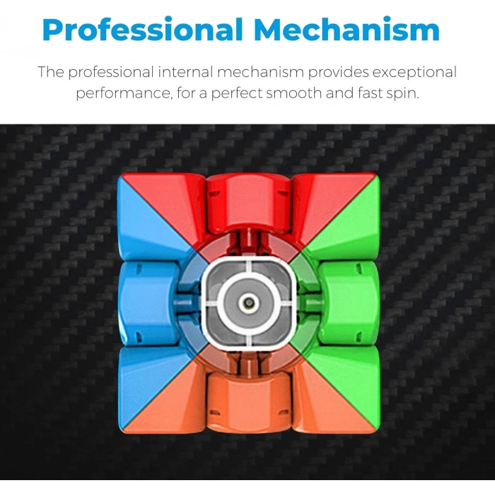 Orijinal MoYu Fiber Karbon 3x3 Küp - Moyu Speed Cube - Moyu Fiber Karbon 3x3 Zeka Küpü - Zeka Küpü - Rubik Küp