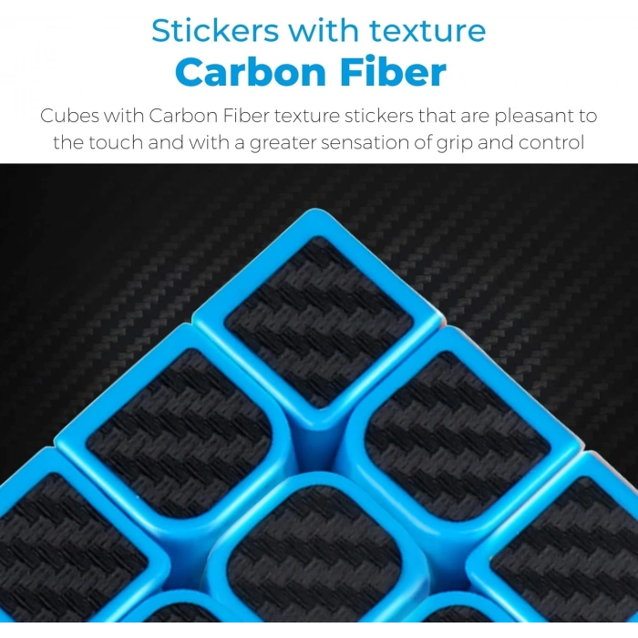 Orijinal MoYu Fiber Karbon 3x3 Küp - Moyu Speed Cube - Moyu Fiber Karbon 3x3 Zeka Küpü - Zeka Küpü - Rubik Küp