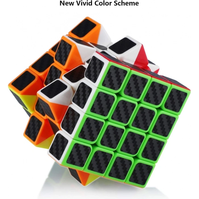 Orijinal MoYu Fiber Karbon 4x4 Küp - Moyu Speed Cube - Moyu Fiber Karbon 4x4 Zeka Küpü - Zeka Küpü - Rubik Küp