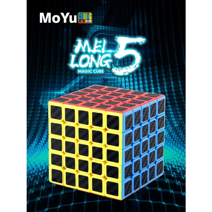 Orijinal MoYu Fiber Karbon 5x5 Küp - Moyu Speed Cube - Moyu Fiber Karbon 5x5 Zeka Küpü - Zeka Küpü - Rubik Küp