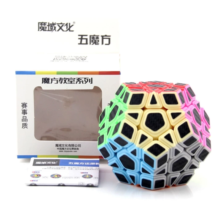 Orijinal MoYu Fiber Karbon Megaminx Küp - Moyu Speed Cube - Moyu Fiber Karbon Megaminx Zeka Küpü - Zeka Küpü - Rubik Küp