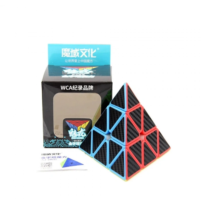 Orijinal MoYu Fiber Karbon Piramit Küp - Moyu Speed Cube - Moyu Fiber Karbon Piramit Zeka Küpü - Zeka Küpü - Rubik Küp