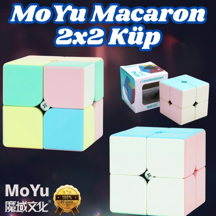 Orijinal MoYu Macarons 2x2 Küp - Moyu Speed Cube - Moyu 2x2 Zeka Küpü - Zeka Küpü - Rubik Küp