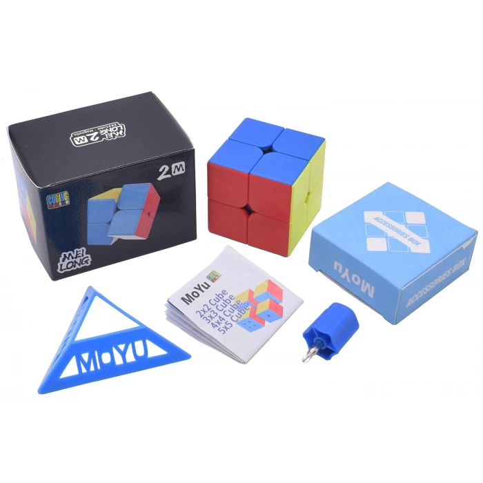 Orijinal MoYu Meilong 2x2 Manyetik Küp 2M - Moyu Speed Cube - Moyu 2x2 Zeka Küpü - Zeka Küpü - Magnetic Cube