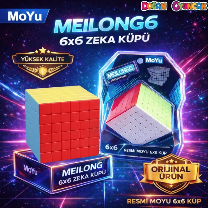 Orijinal MoYu Meilong 6x6 Küp - Moyu Speed Cube - Moyu 6x6 Zeka Küpü - Zeka Küpü - Rubik Küp