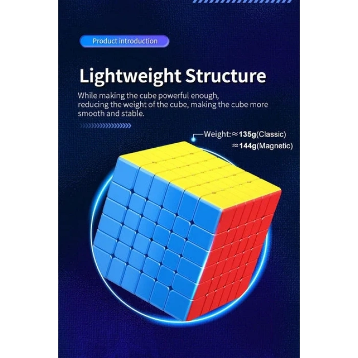 Orijinal MoYu Meilong 6x6 Manyetik Küp 6M - Moyu Speed Cube - Moyu 6x6 Zeka Küpü - Zeka Küpü - Magnetic Cube