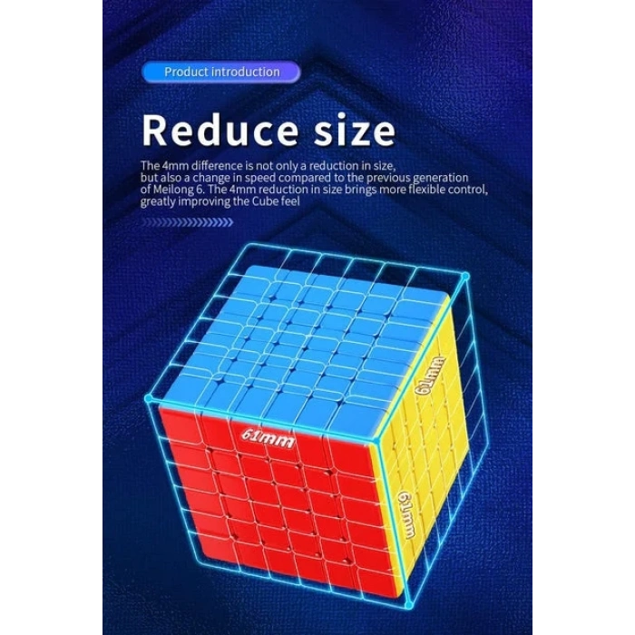 Orijinal MoYu Meilong 6x6 Manyetik Küp 6M - Moyu Speed Cube - Moyu 6x6 Zeka Küpü - Zeka Küpü - Magnetic Cube
