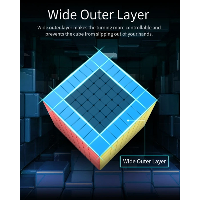 Orijinal MoYu Meilong 8x8 Küp - Moyu Speed Cube - Moyu 8x8 Zeka Küpü - Zeka Küpü - Rubik Küp