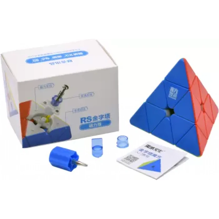 Orijinal MoYu Piramit RS Manyetik Çift Modülasyon Küp - Moyu Speed Cube - Moyu RS Piramit Zeka Küpü - Zeka Küpü - Magnetic Cube