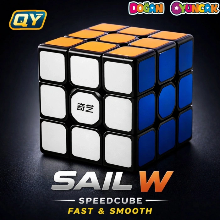 Orijinal QiYi Sail W 3×3 Zeka Küpü - QiYi 3x3 Küp - Akıl Küpü - Sailw Küp Qy Sail W Küp