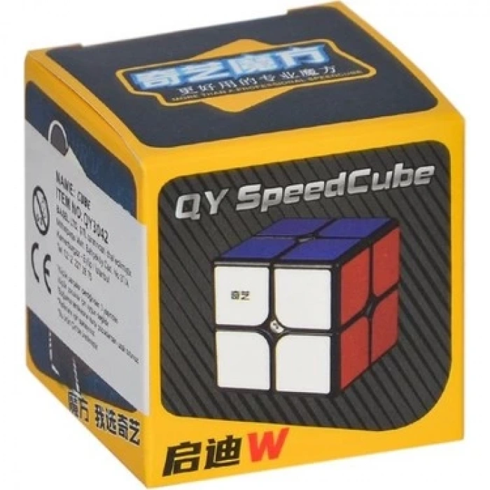 Orijinal QY 2x2 Speed Küp (Siyah) - QiYi 2x2 Küp - Akıl Küpü - Orjinal QY Speed Küp - Zeka Küpü