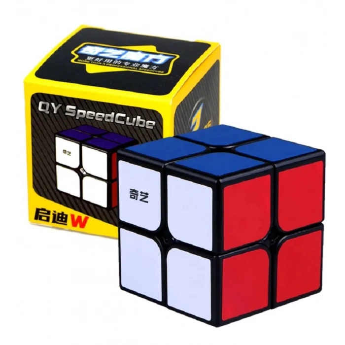 Orijinal QY 2x2 Speed Küp (Siyah) - QiYi 2x2 Küp - Akıl Küpü - Orjinal QY Speed Küp - Zeka Küpü