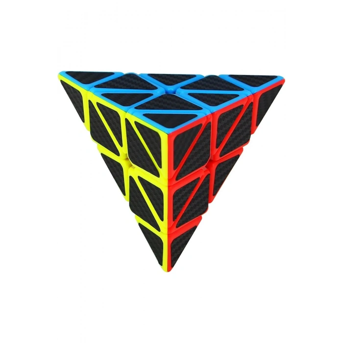 Orijinal QY Fiber Karbon Piramit Speed Küp - QiYi Piramit Küp - Akıl Küpü - Orjinal QY Speed Küp - Zeka Küpü