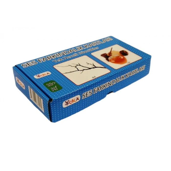 Orijinal Ses Farkındalık Kartları - Tek Heceli Sözcükler - Ses Kartları Konuşma Etkinliği Otizim Kartları