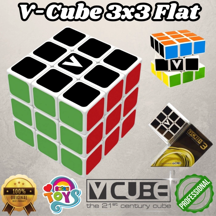 Orijinal V-Cube 3x3 Flat Küp - V-Cube Küp - Zeka Küpü - 3x3 Flat Küp - Akıl Küpü - Akıllı Küp -VCube
