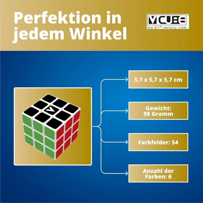 Orijinal V-Cube 3x3 Flat Küp - V-Cube Küp - Zeka Küpü - 3x3 Flat Küp - Akıl Küpü - Akıllı Küp -VCube