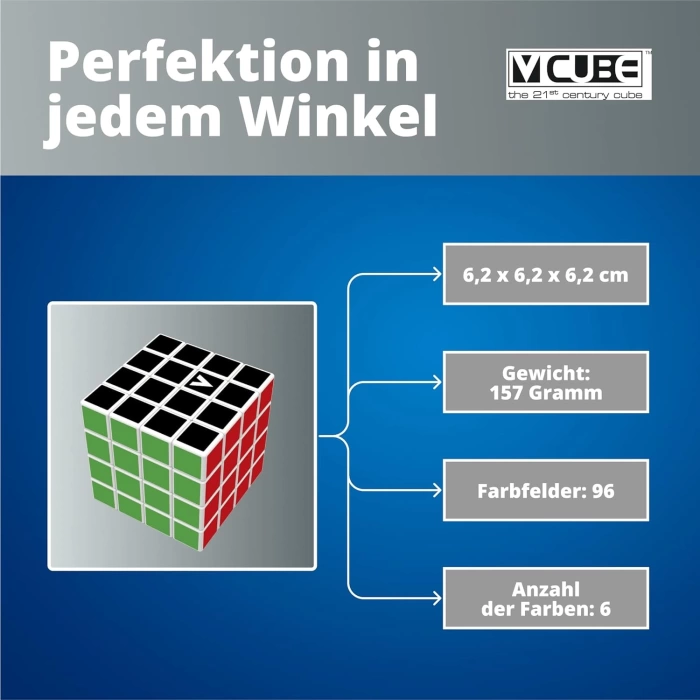 Orijinal V-Cube 4x4 Flat Küp - V-Cube Küp - Zeka Küpü - 4x4 Flat Küp - Akıl Küpü - Rubiks Küp -VCube