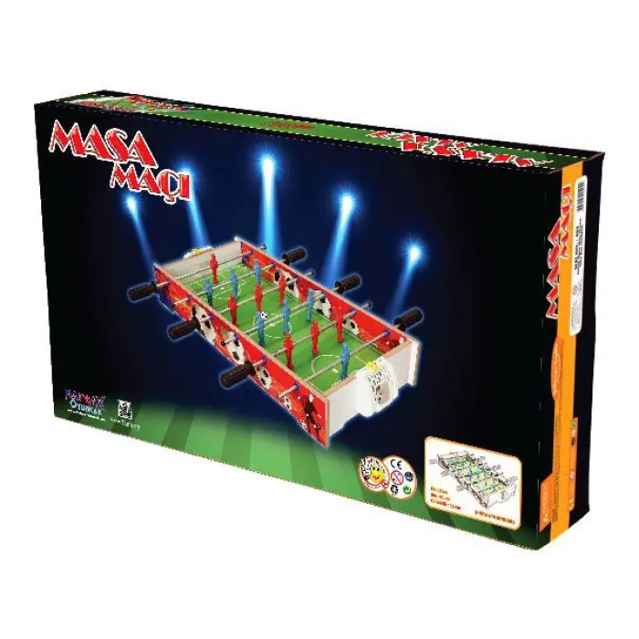 Orta Ahşap Langırt Seti - Ahşap Oyuncak - Futbol Oyuncakları - Top Oyuncak Langırt Setleri - Langırt Oyuncakları - Ahşap Masa Oyunu