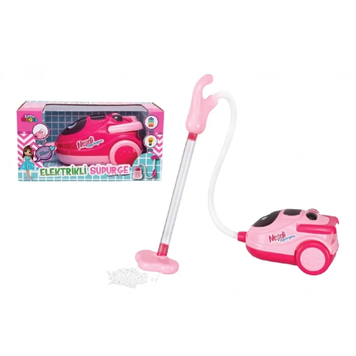 Orta Pilli Neşeli Süpürgem - Pilli Oyuncak Süpüge - Elektirikli Süpürge Oyuncak - Işıklı Sesli Süpürge - Pilli Işıklı Sesli Süpürge