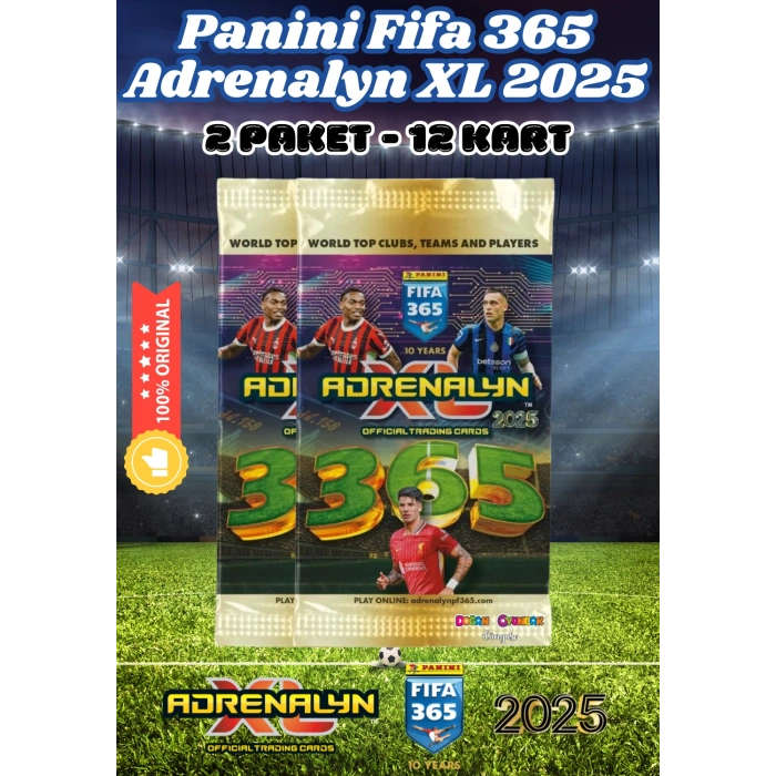 Panini FIFA 365 Adrenalyn XL 2025 Oyuncu Kartı - Futbolcu Kartları - Trading Oyuncu Kartı - 2 Paket