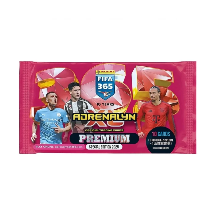 Panini Premium FIFA 365 Adrenalyn XL 2025 Oyuncu Kartı - Premium Futbolcu Kartları - 4 Paket