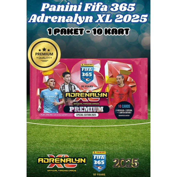 Panini Premium FIFA 365 Adrenalyn XL 2025 Oyuncu Kartı - Premium Futbolcu Kartları - 1 Paket