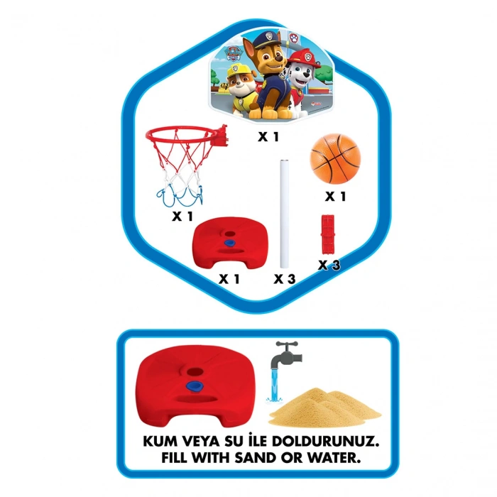 Paw Patrol Büyük Ayaklı Basketbol Seti - Spor Oyuncakları - Basketbol Oyuncakları - Basket Seti