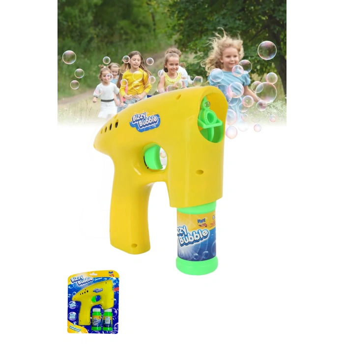 Pilli Büyük Köpük Tabancası - Baloncuk Tabancası - Köpüklü Silah - Baloncuk Oyunu