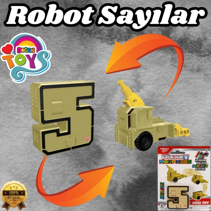 Pocket Morphers Tüm Seti - Roboto Dönüşen Sayılar - Robot Rakamlar - Transformers - Robot Sayılar - Dönüşen Rakamlar