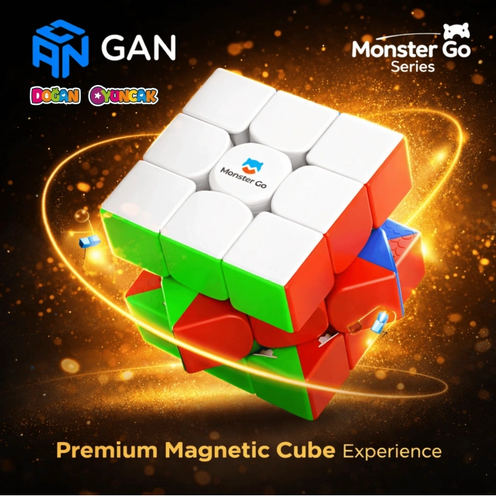 Profesyonel GAN Monster Go Manyetik 3x3 Küp - GAN 3x3 Zeka Küpü - Gan 3x3 Manyetik Küp