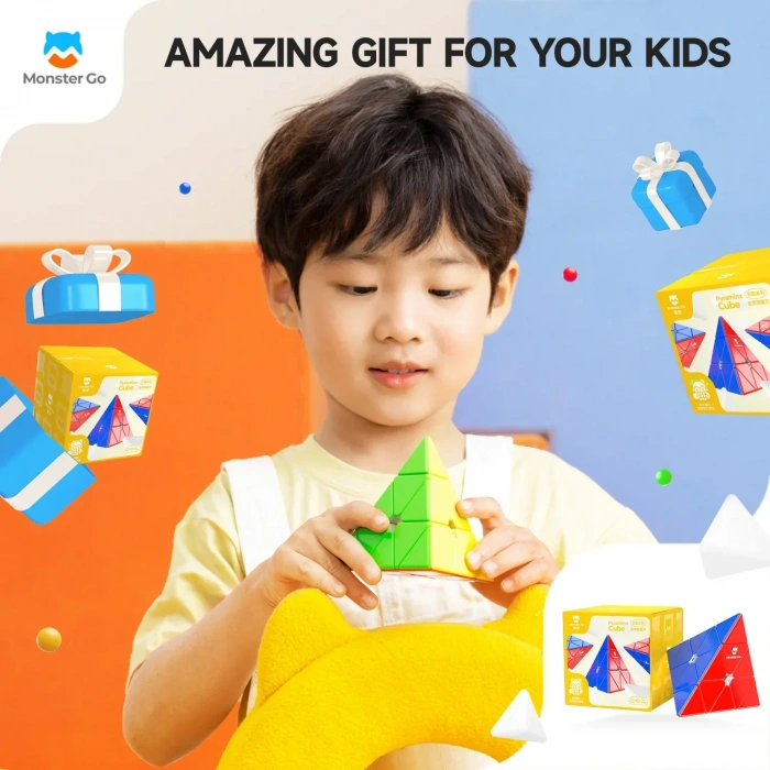 Profesyonel GAN Monster Go Piramit Küp - GAN Piramit Zeka Küpü - GAN Monster Go Pyraminx