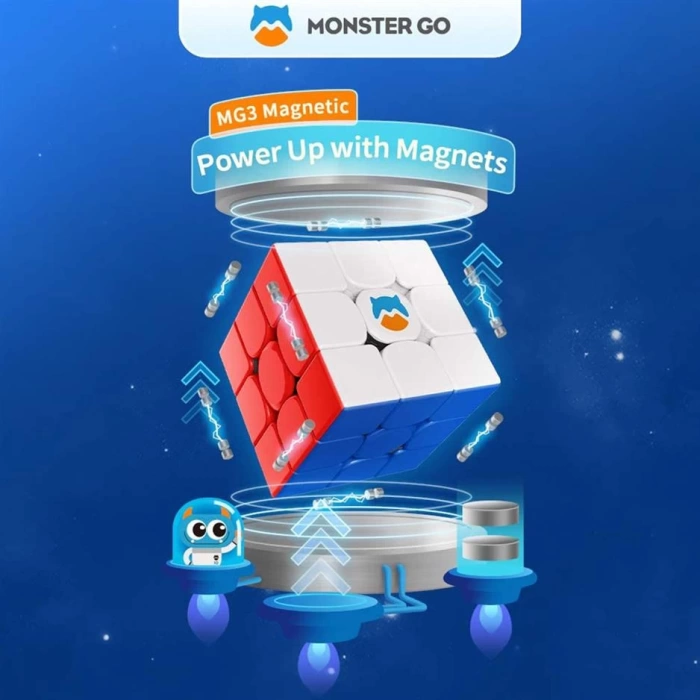 Profesyonel GAN Monster Go Standard 3x3 Manyetik Küp - Zeka Küpü - Akıl Küpü - Monster Küp