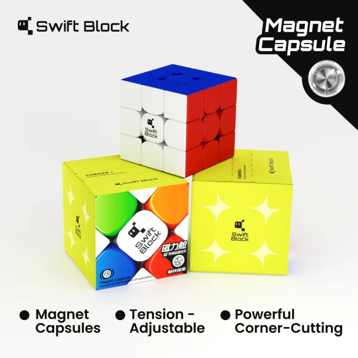 Profesyonel GAN Swift Block 355S Manyetik Küp - Swift Block 355S 3x3 Küp - Gan 3x3 Manyetik Küp