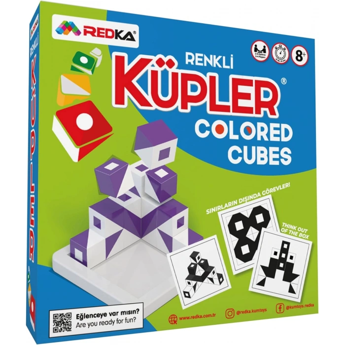 Qbitz Renkli Küpler Oyunu - Akıl ve Zeka Oyunu - Q-Bitz Oyunu - Redka Renkli Küpler Oyunu - Strateji Oyunu
