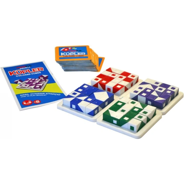 Qbitz Renkli Küpler Oyunu - Akıl ve Zeka Oyunu - Q-Bitz Oyunu - Redka Renkli Küpler Oyunu - Strateji Oyunu