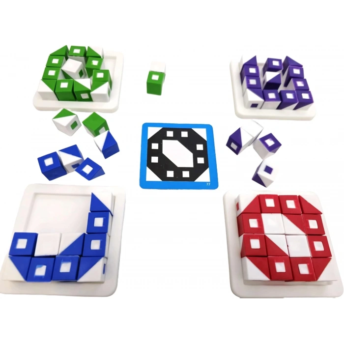 Qbitz Renkli Küpler Oyunu - Akıl ve Zeka Oyunu - Q-Bitz Oyunu - Redka Renkli Küpler Oyunu - Strateji Oyunu