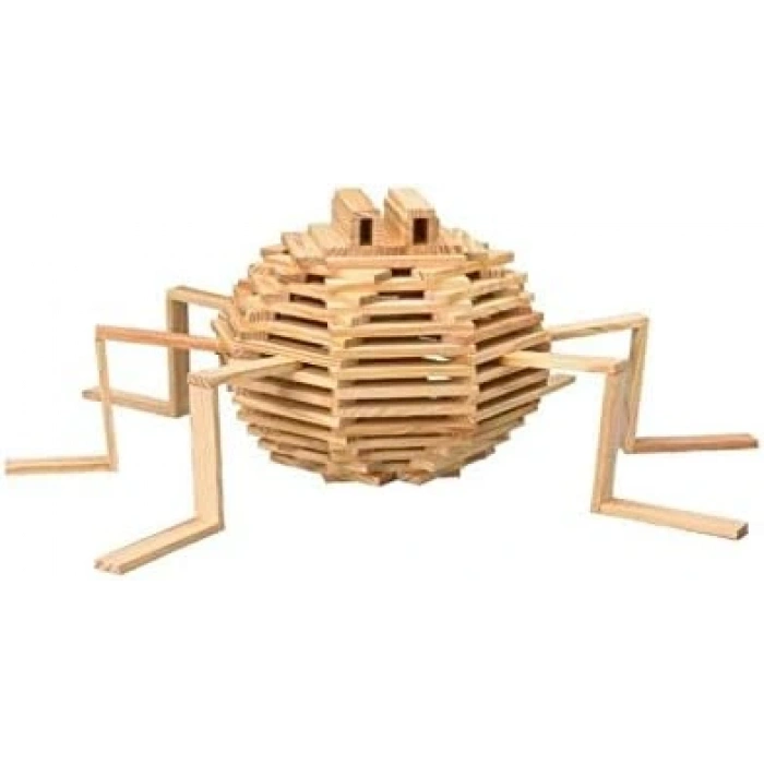 Red City Ahşap Bloklar - Ahşap Oyuncaklar - Ahşap Lego Oyunu - Redka Redcity - Ahşap Seti