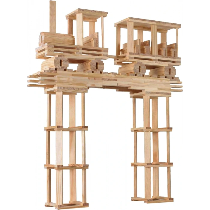 Red City Ahşap Bloklar - Ahşap Oyuncaklar - Ahşap Lego Oyunu - Redka Redcity - Ahşap Seti