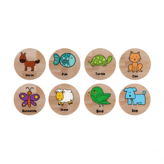 Redka Ahşap Hafıza Oyunu Hayvanlar - Redka Memory Game - Görsel Hafıza Oyunu Eşleştirme Oyunu