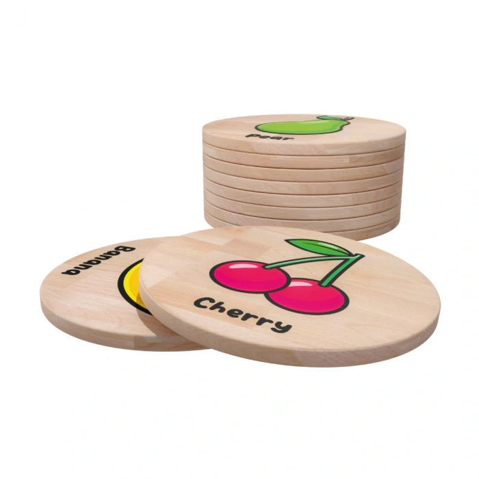 Redka Ahşap Hafıza Oyunu Meyveler - Redka Memory Game - Görsel Hafıza Oyunu Eşleştirme Oyunu