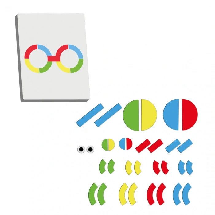 Redka Pangram Çubuklar ve Halkalar - Redka Tangram Oyunu - Akıl ve Zeka Oyunu - Görsel Zeka Oyunu