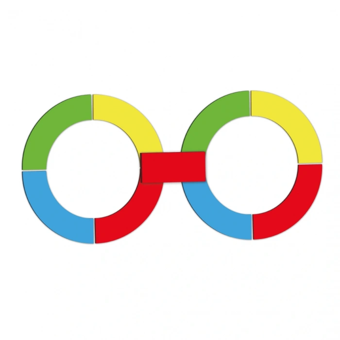 Redka Pangram Çubuklar ve Halkalar - Redka Tangram Oyunu - Akıl ve Zeka Oyunu - Görsel Zeka Oyunu