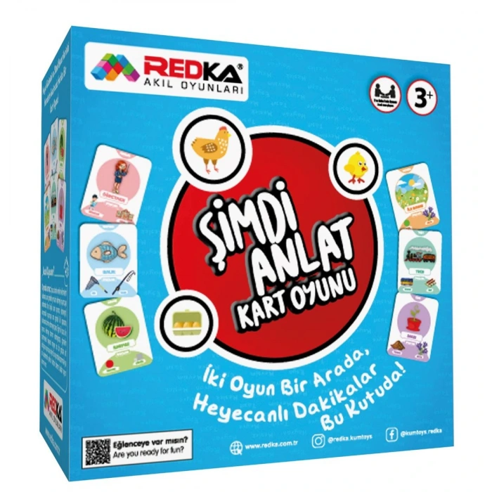 Redka Şimdi Anlat Kart Oyunu - Eğitici Kartlar Hikaye Anlatma Oyunu Çocuklar için Kart