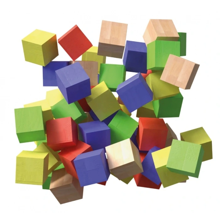 Redka Wooden Cube Blocks - Redka Ahşap Küp Bloklar - Akıl ve Zeka Oyunu - Görsel Oyun